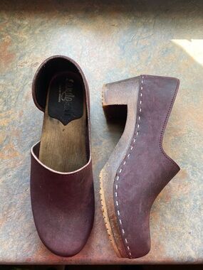 SANDGRENS BRETT CLOGS Burgundy 39